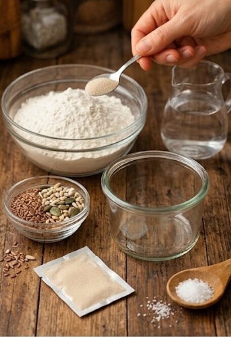 seeded no knead jar