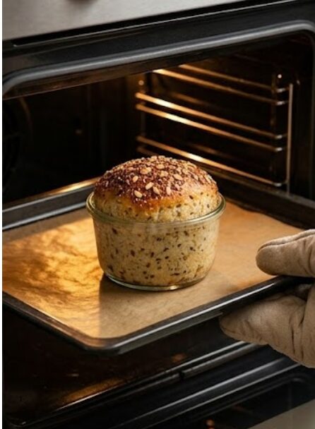seeded no knead jar