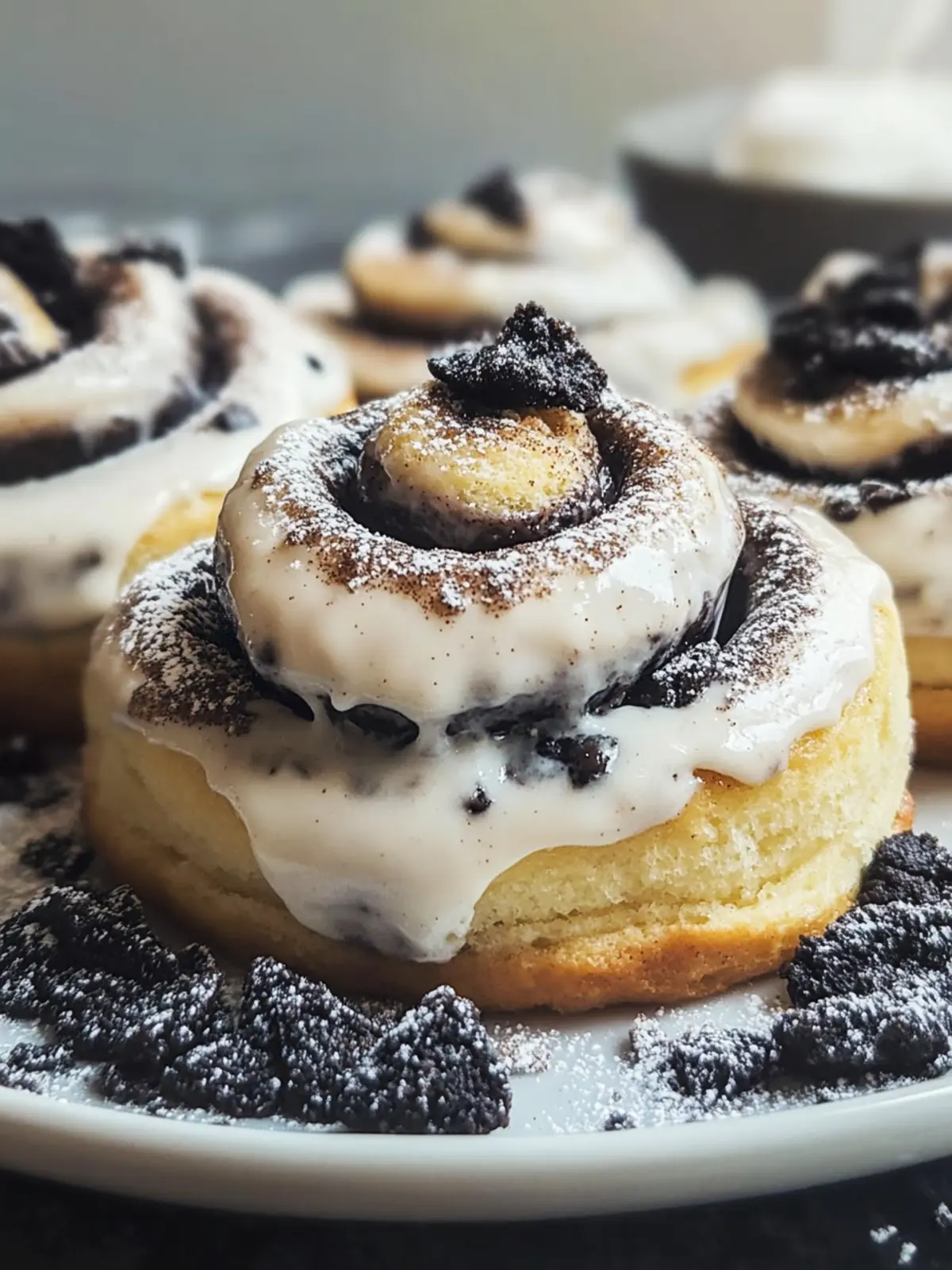Cookies and Cream Cinnamon Rolls