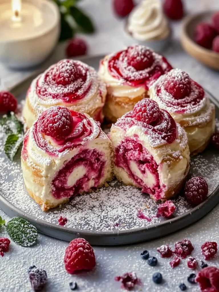 Raspberry Cream Cheesecake Rolls