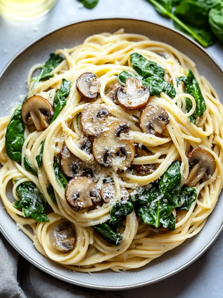 Spinach Mushroom Pasta