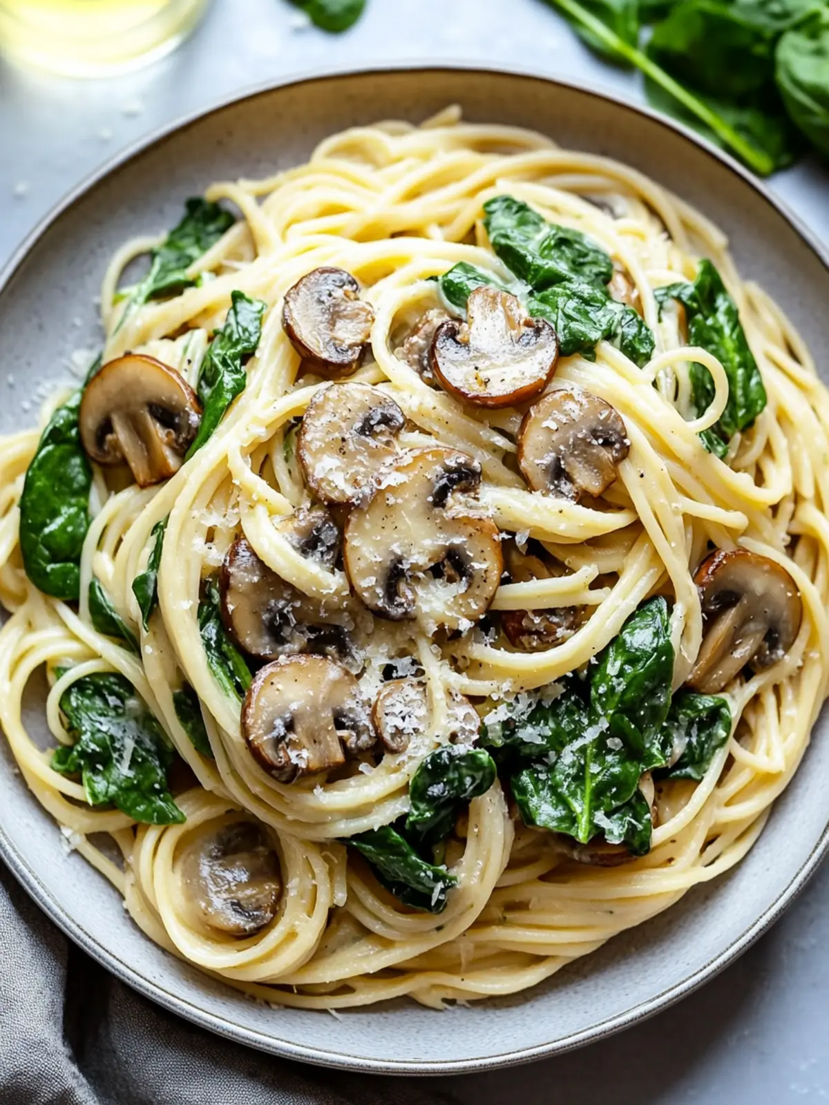 Creamy Spinach Mushroom Pasta That'll Satisfy Your Cravings 5 Spinach Mushroom Pasta