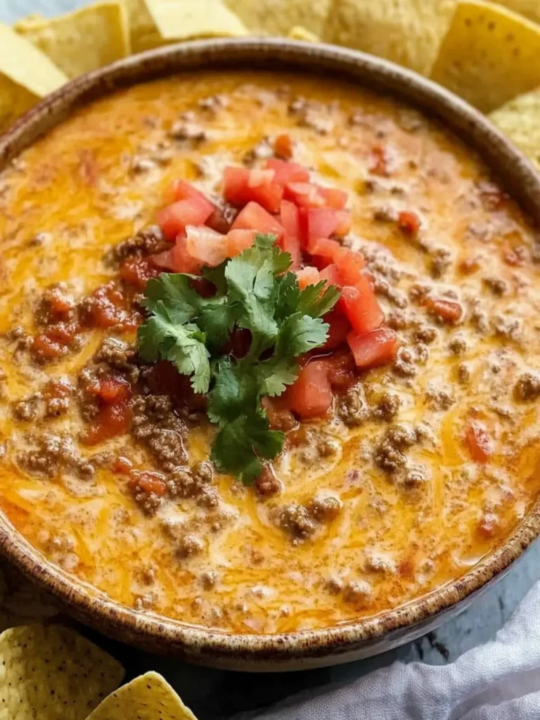 Crockpot Rotel Dip With Ground Beef