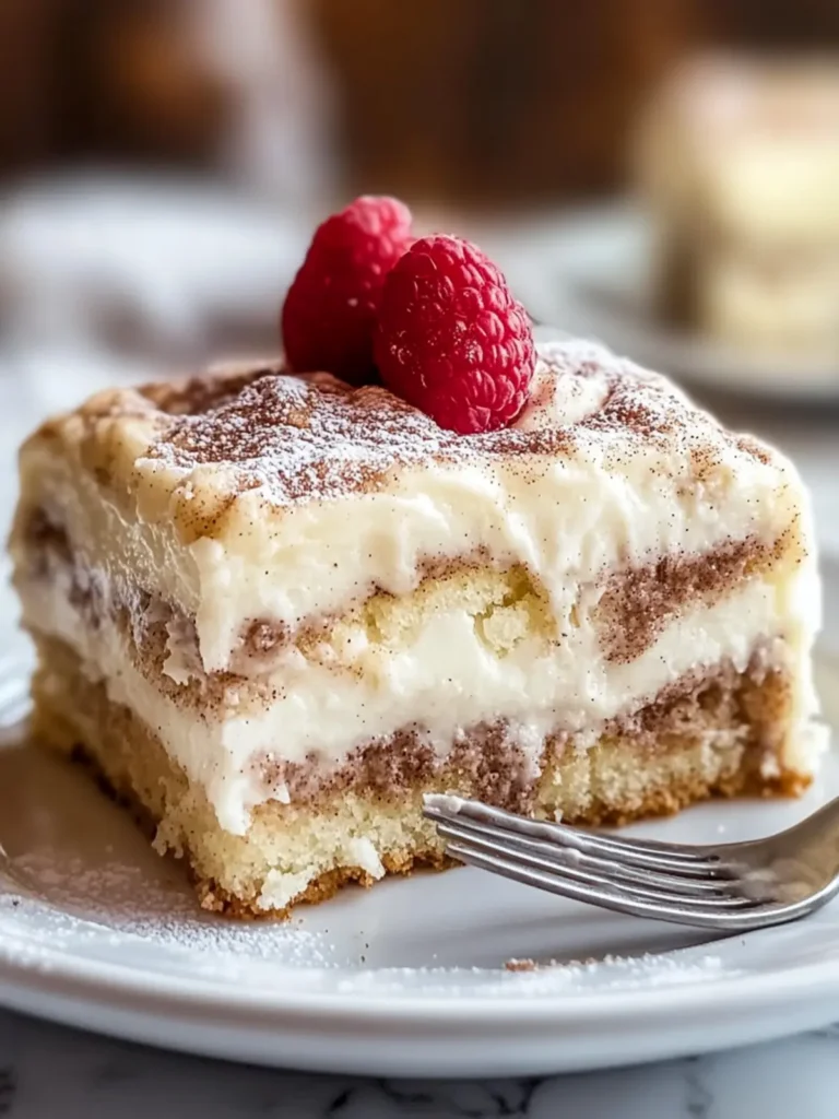 Cinnamon Roll Poke Cake