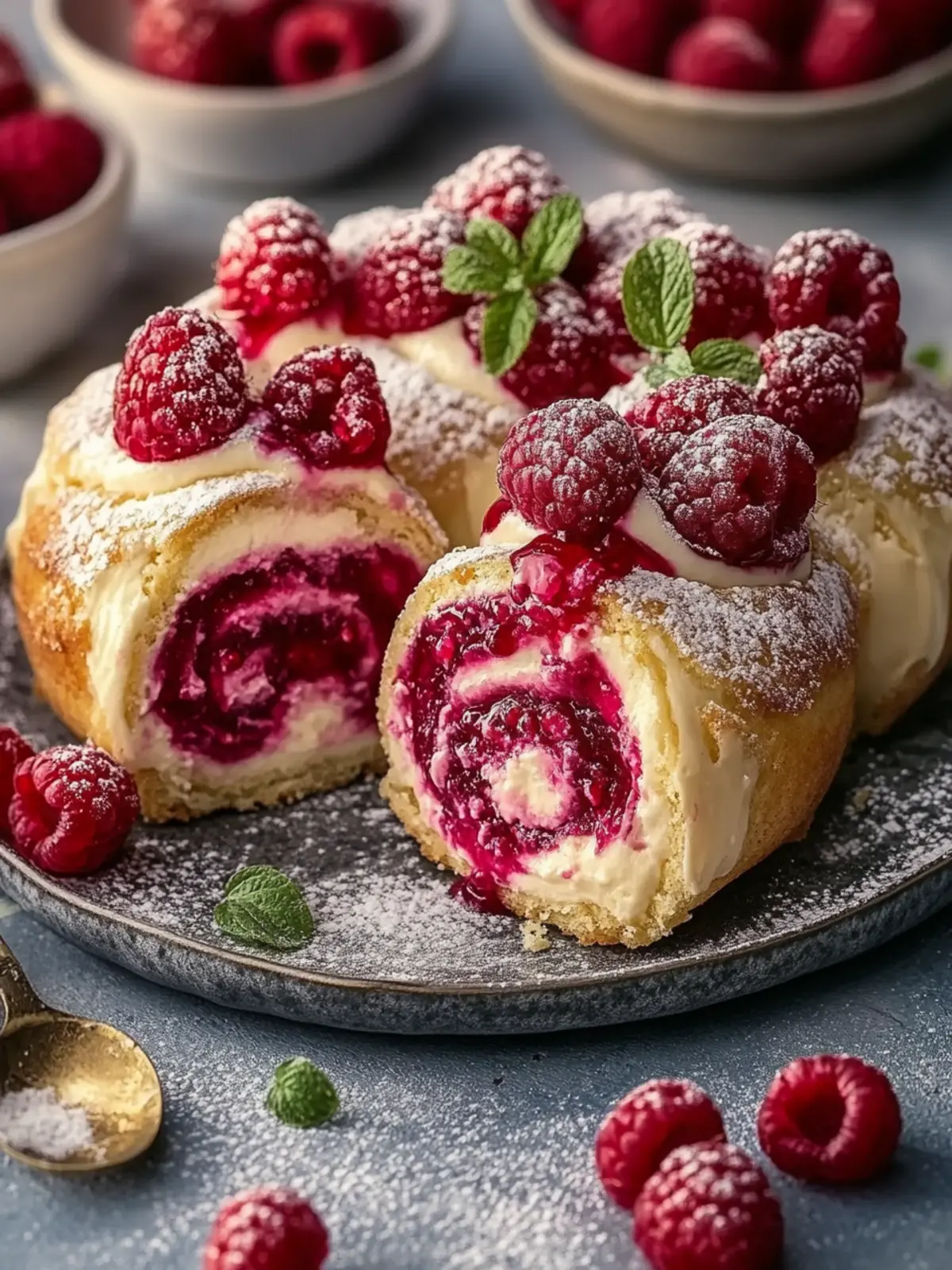 Raspberry Cream Cheesecake Rolls: A Sweet Homemade Delight 3 Raspberry Cream Cheesecake Rolls