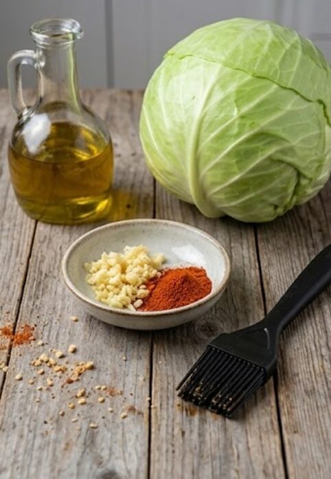 Roasted Cabbage Steaks with Garlic and Cheese: The Best Quick Side Dish 3 Roasted Cabbage Steaks with Garlic and Cheese: The Best Quick Side Dish
