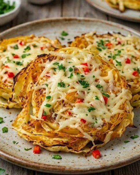 Roasted Cabbage Steaks with Garlic and Cheese: The Best Quick Side Dish
