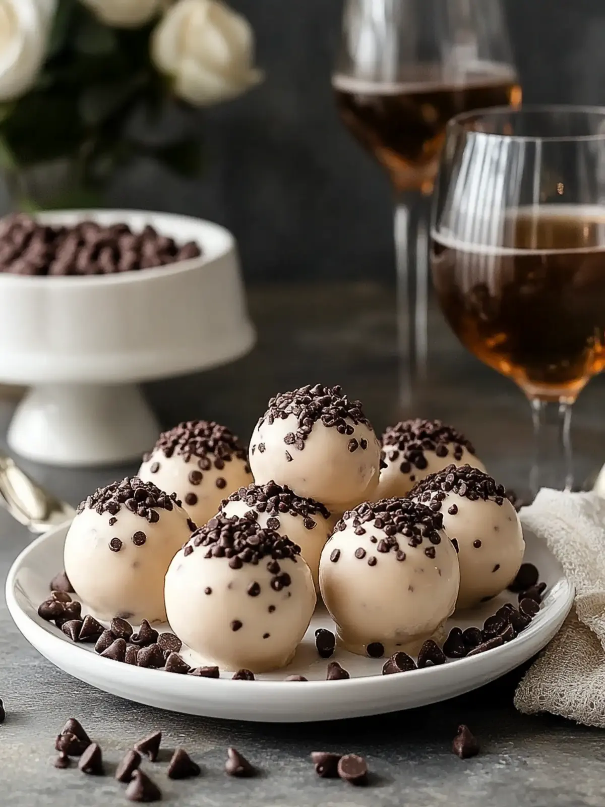 Decadent No-Bake Chocolate Chip Cheesecake Balls Recipe 4 Chocolate Chip Cheesecake Balls