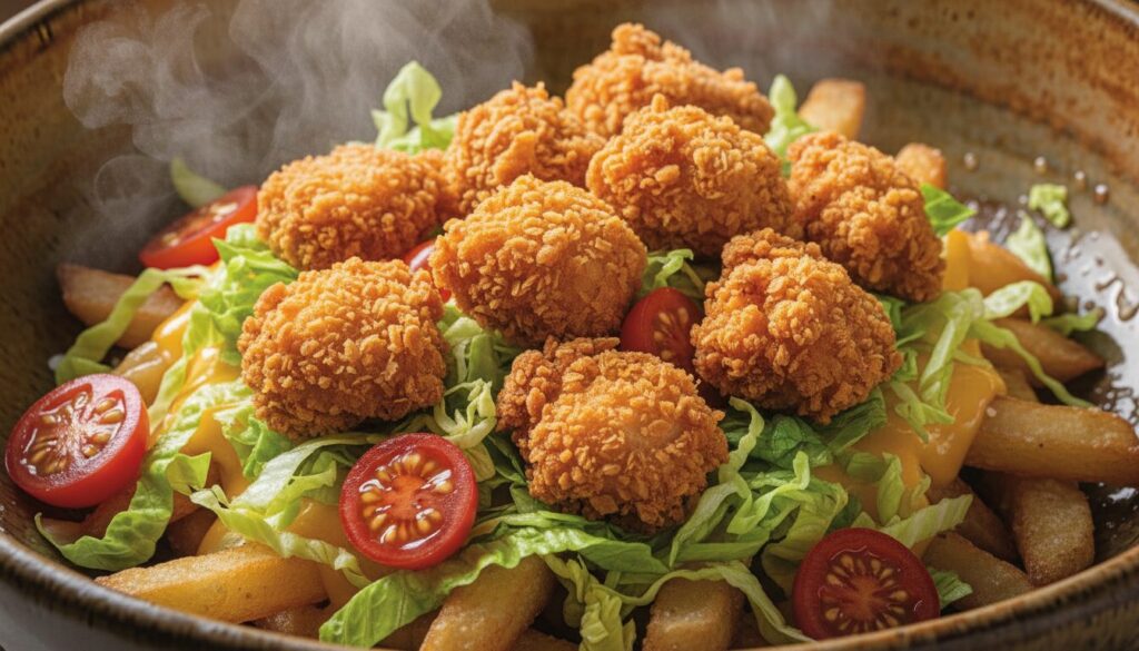 Chicken Burger Bowl & Loaded Fries 4 Chicken Burger Bowl & Loaded Fries