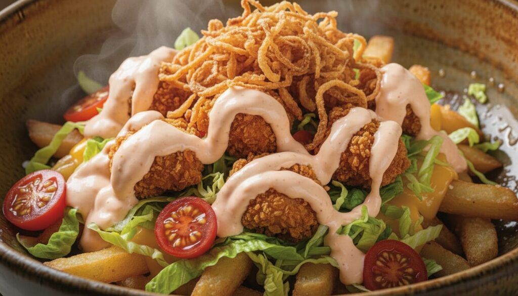 Chicken Burger Bowl & Loaded Fries 5 Chicken Burger Bowl & Loaded Fries