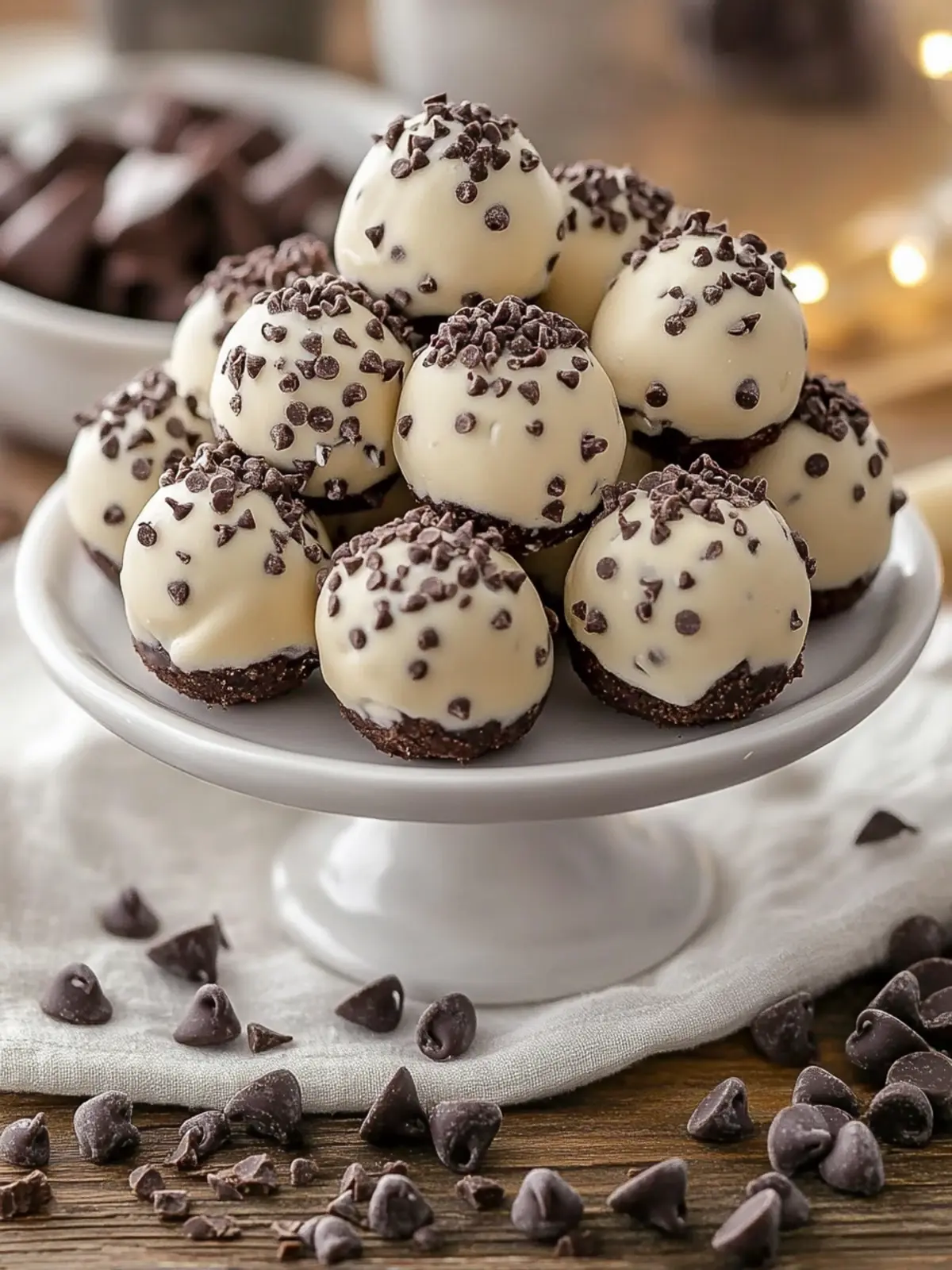 Decadent No-Bake Chocolate Chip Cheesecake Balls Recipe 2 Chocolate Chip Cheesecake Balls